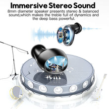 Load image into Gallery viewer, kurdene Wireless Earbuds with Wireless Charging Case,LED Power Display,Deep Bass Ear Bud