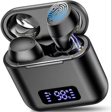 Load image into Gallery viewer, kurdene Wireless Earbuds with Wireless Charging Case,LED Power Display,Deep Bass Ear Bud