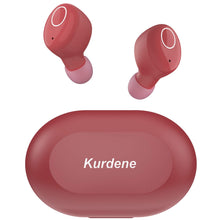 Load image into Gallery viewer, Kurdene Bluetooth Wireless Earbuds,Bluetooth Headphones with Charging Case(S8-Burgundy)
