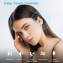 Load image into Gallery viewer, Kurdene Bluetooth Wireless Earbuds,Bluetooth Headphones with Charging Case(S8-Burgundy)