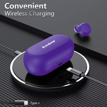 Load image into Gallery viewer, kurdene Wireless Earbuds with Wireless Charging case(V8-Purple)