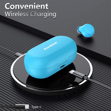 Load image into Gallery viewer, kurdene Wireless Earbuds with Wireless Charging case(V8-Wathet)