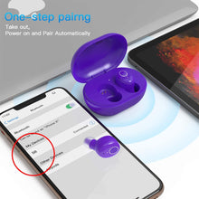 Load image into Gallery viewer, Kurdene Wireless Earbuds,Bluetooth Earbuds with Charging Case(S8-Purple)