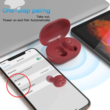 Load image into Gallery viewer, Kurdene Bluetooth Wireless Earbuds,Bluetooth Headphones with Charging Case(S8-Burgundy)