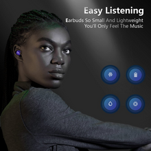 Load image into Gallery viewer, kurdene Wireless Earbuds with Wireless Charging case(V8-Purple)
