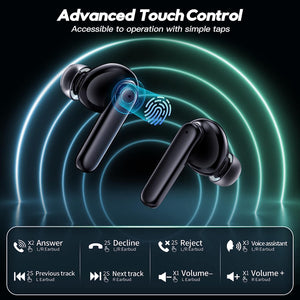 kurdene TWS G01 Bluetooth 5.3 LE Audio Earbuds Headphones, Built-in Microphone with Immersive Deep Bass & Clear Call