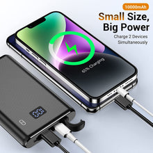 Load image into Gallery viewer, Kurdene Portable Charger Waterproof 10000mAh Power Bank LED Display Ultra Slim Fast Charging External Battery Pack

