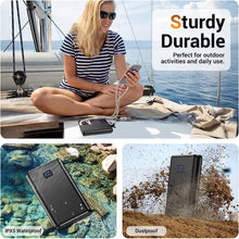 Load image into Gallery viewer, Kurdene Portable Charger Waterproof 10000mAh Power Bank LED Display Ultra Slim Fast Charging External Battery Pack
