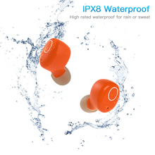 Load image into Gallery viewer, Kurdene Bluetooth Wireless Earbuds,Bluetooth Headphones with Charging Case(S8-Orange)
